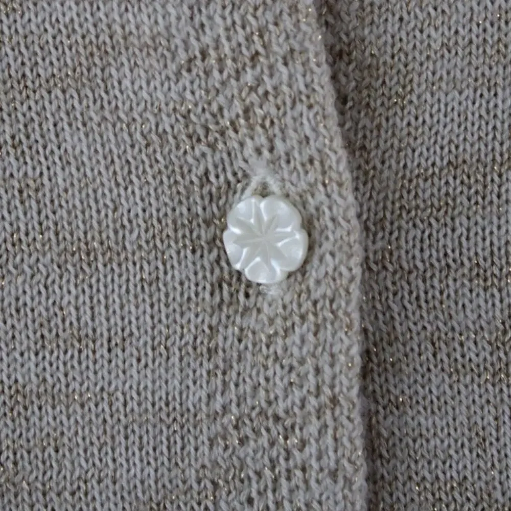 NWT Bonpoint Button Front Wool Mohair Long Sleeve Cardigan‎ Sweater Neutral 12